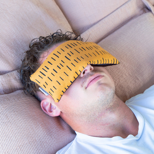 Eye Pillow - Orange Dash - Meditation Eye Mask - DunnSmith Organics - Eye Pillow