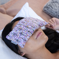 Eye Pillow - Pink Fine Corduroy - Meditation Eye Mask - DunnSmith Organics - Eye Pillow