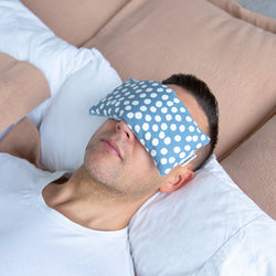 Eye Pillow - Blue Dots - Meditation Eye Mask - DunnSmith Organics - Eye Pillow